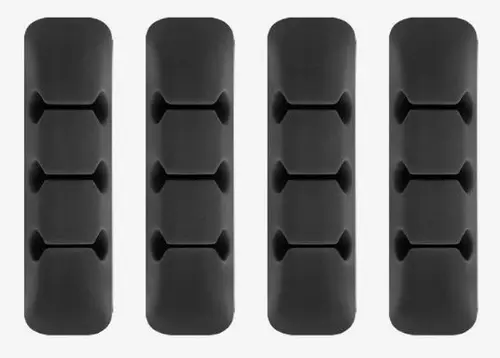 Organizator cabluri si incarcatoare cu dublu adeziv Ringke 8809688890727, set 4 bucati (Negru)