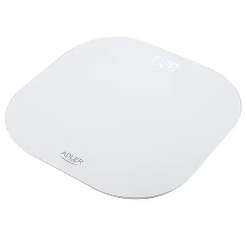 Cantar de baie Adler AD 8188, max 180 kg, Precizie 100g, Afisaj LED, Picioare antiderapante (Alb)
