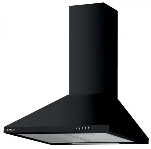 Hota decorativa Samus HS660DLB, 600 m3/h, 3 Trepte de putere, 1 Motor, 60 cm (Negru)