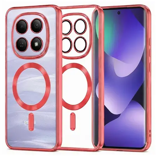 Husa MagSafe pentru Xiaomi Poco M8 / Redmi Note 15 5G / Note 15 4G, Techsuit, Luxury Crystal, Rosie
