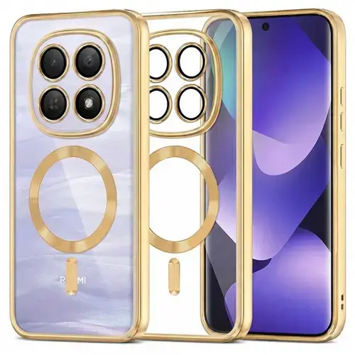 Husa MagSafe pentru Xiaomi Poco M8 / Redmi Note 15 5G / Note 15 4G, Techsuit, Luxury Crystal, Aurie
