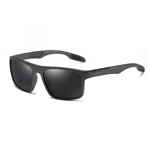 Ochelari De Soare Barbati Techsuit TR90 (MM101), Polarizati, Protectie UV (Negru/Gri)