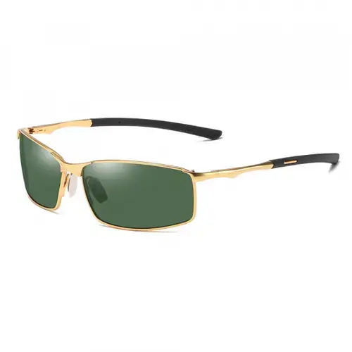 Ochelari De Soare Barbati Techsuit 559, Polarizati, Protectie UV (Auriu/Verde)