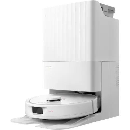 Aspirator robot Roborock Q Revo cu statie de incarcare, 5500 pa, mop dual 200 rpm, capacitate colectare 2.7L, auto-umplere cu apa, auto-spalare mop, auto-golire recipient praf , tehnologie reactiva de evitare obstacole, mapare 3d rapida, control app, Alb