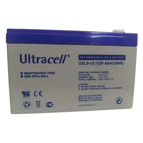 Acumulator stationar 12V/9Ah Ultracell Long Life UXL9-12, borne F2 / T2, 6.3mm