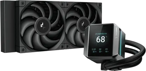 Cooler CPU DeepCool Mystique 240 R-LX550-BKDSNC-G-1, Eran LCD 2.8inch, Racire cu lichid, 2x 120mm, ARGB, 4-pin PWM (Negru)
