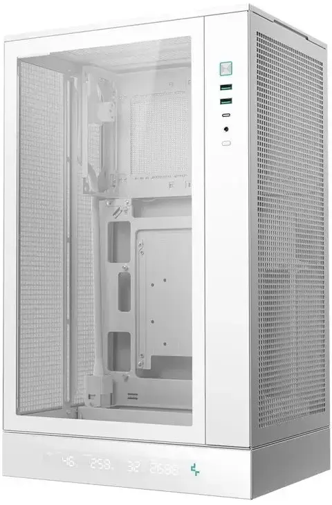 Carcasa PC DeepCool CH270 WH R-CH270-WHNDM0-G-1, Micro ATX, Sticla Temperata, 2x USB 3.0, 1x USB Type-C, 4 sloturi expansiune (Alb)
