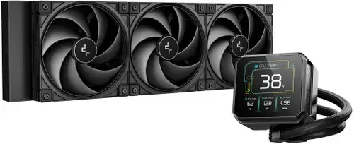 Cooler CPU DeepCool SPARTACUS 360 R-SPT360-BKDSMP-G-1, Racire cu lichid, Ecran TFT LCD 3.4inch, 4-pin PWM, ARGB (Negru)