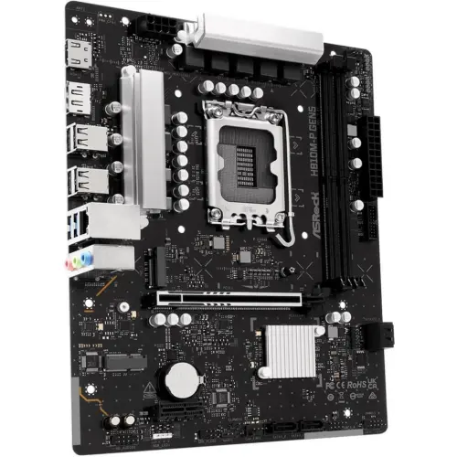 Placa de baza ASRock H810M-P GEN5, Intel H810, LGA 1851, mATX, DDR5