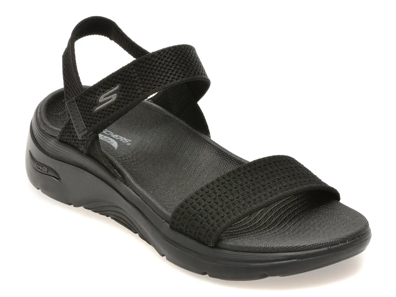 Sandale SKECHERS negre, GO WALK ARCH FIT 2.0, din material textil