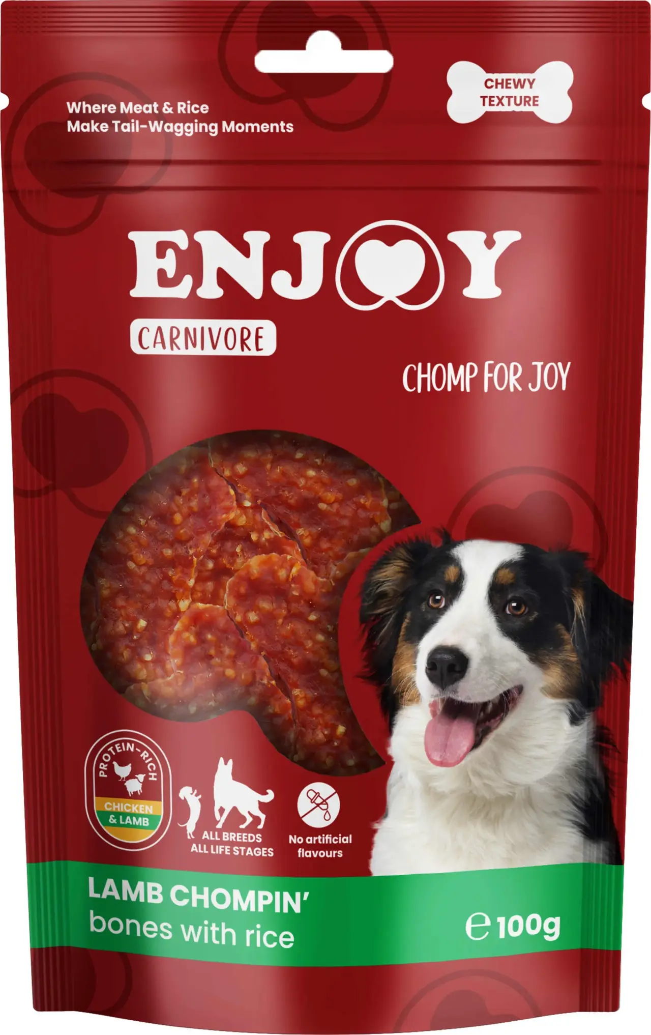 ENJOY Recompense pentru câini CARNIVORE, Oase cu miel şi orez