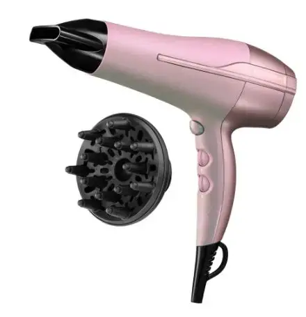 Uscator de par Remington Coconut Smooth D5901, 2200 W, Microparticule cocos, Ionizare, Roz