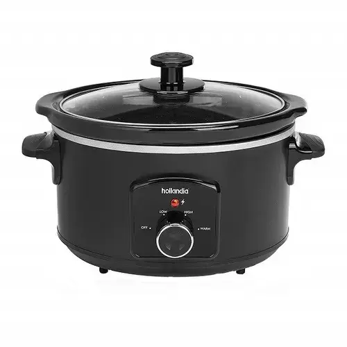 Slow cooker TRISTAR VS-3915, 3.5 litri, 2 setari temperatura, vas ceramica detasabil, functie pastrare la cald, Negru
