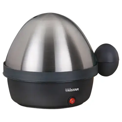Fierbator pentru oua Tristar EK-3076, 7 Oua, Negru/Inox