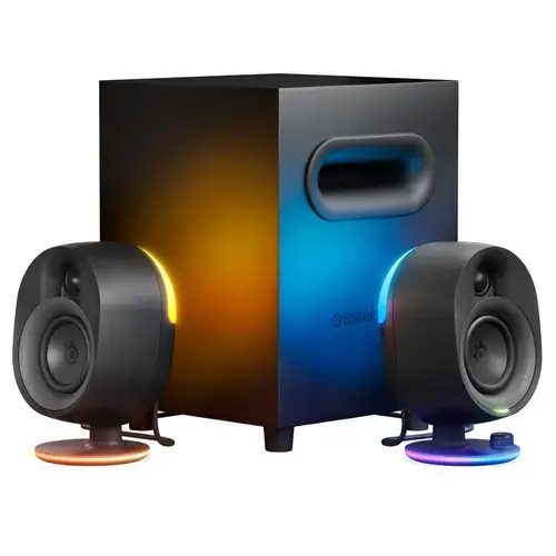 Boxe 2.1 SteelSeries Arena 7, Bluetooth, iluminare RGB, AUX (Negru)
