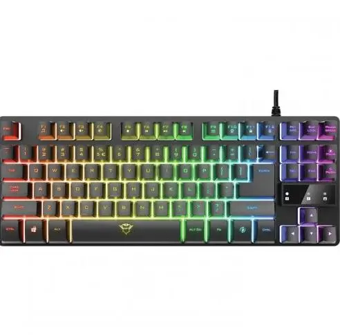 Tastatura Gaming Trust GXT 833 Thado TKL, RGB LED, USB, Layout US (Negru)