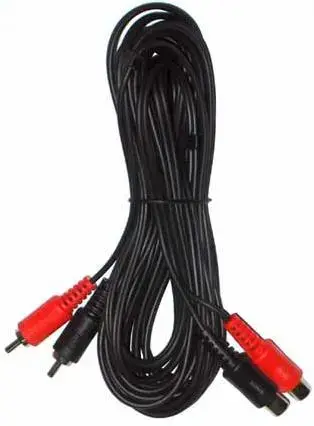 Cablu OEM KPO2661-5, 2 x RCA tata  - 2 x RCA mama, 5 m (Negru)