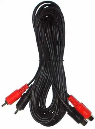 Cablu OEM KPO2661-5, 2 x RCA tata  - 2 x RCA mama, 5 m (Negru)