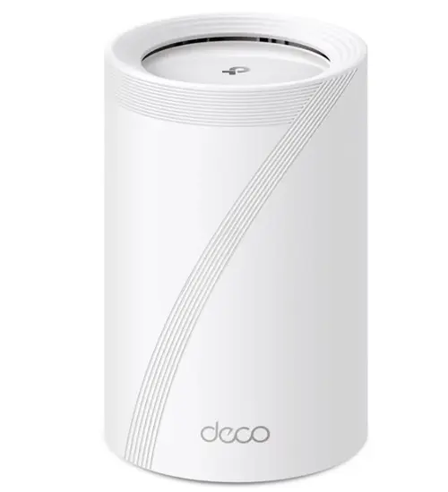 Sistem Wi-Fi Mesh TP-Link Deco BE65(1-pack), BE9300, Tri-Band, Wi-Fi 7, 4 porturi 2.5Gbps, MLO, HomeShield, cu acoperire pentru intreaga casa