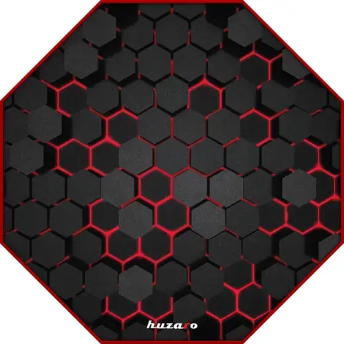 Covor Gaming Huzaro FloorMat 2.0, 120x120 cm (Negru/Rosu)