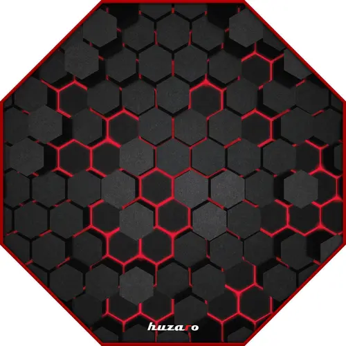 Covor Gaming Huzaro FloorMat 2.0, 120x120 cm (Negru/Rosu)
