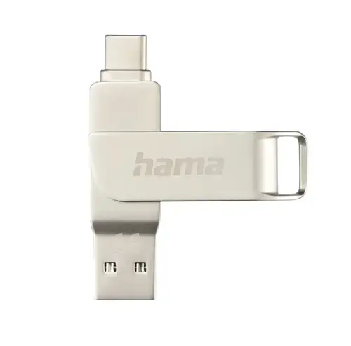 Stick USB Hama C-Rotate Pro, USB-C, USB-A, 128GB (Argintiu)