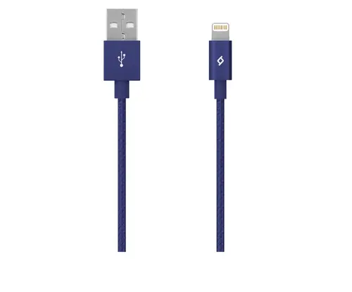 Cablu de date TTEC, USB-A la Lightning, 1.2 m (Albastru)