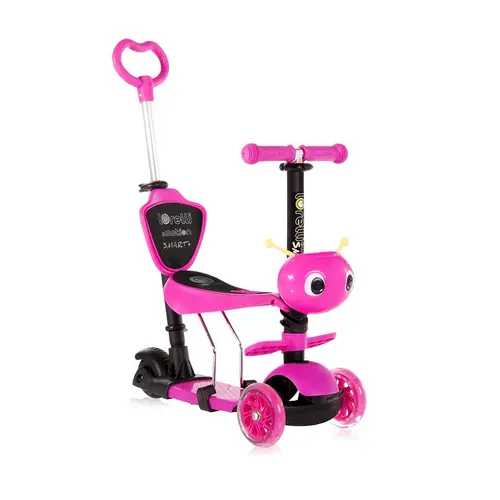 Trotineta cu scaun pentru copii Lorelli Smart Plus (Roz)