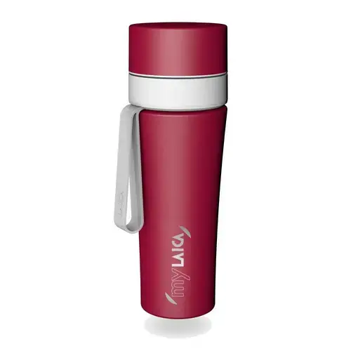 Sticla cu filtru de apa My Laica BR70B00 fast disc system, curea, 0,55 l (Visiniu)