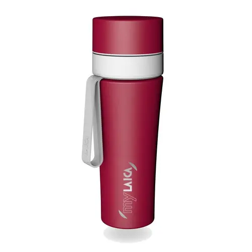 Sticla cu filtru de apa My Laica BR70B00 fast disc system, curea, 0,55 l (Visiniu)