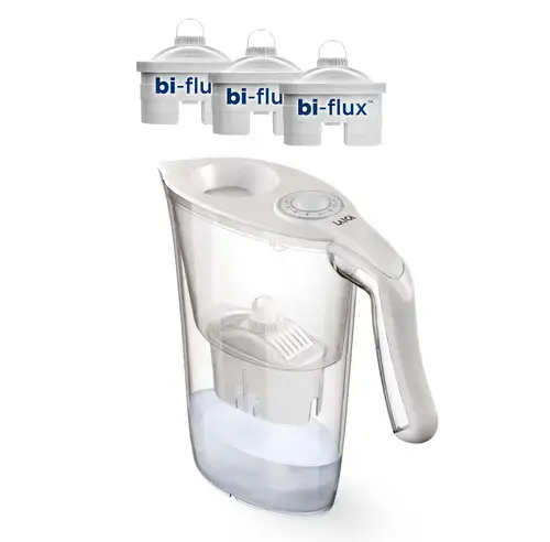 Cana filtranta de apa Laica Norma, 2.3L + 3 cartuse filtrante (Alb)