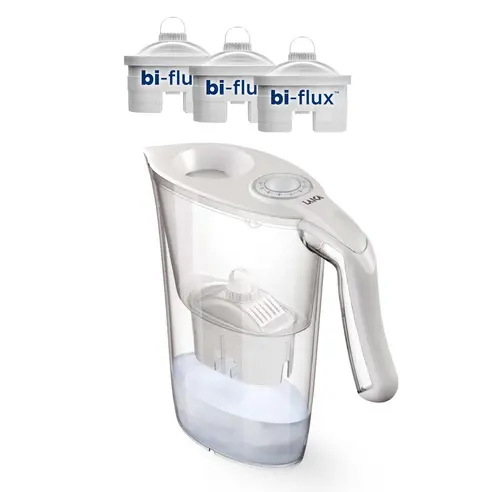 Cana filtranta de apa Laica Norma, 2.3L + 3 cartuse filtrante (Alb)