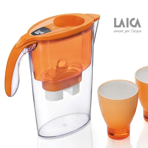 Cana filtranta de apa Laica Stream, 2.3 litri (Portocaliu)