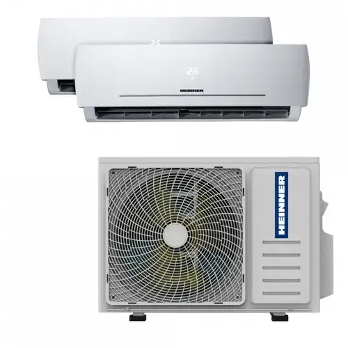 Aparat de aer conditionat Multi Split HEINNER HACMS-HS181212WH++, 18000 BTU (2 x 12000 BTU), Clasa A++/A+, I Feel, Sleep, Smart, Economy (Alb)