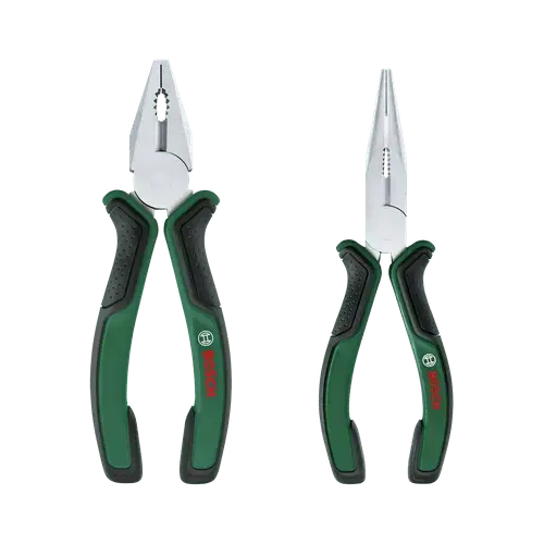 Set 2 clesti Bosch 1600A0275H, 45 HRC zona prindere, 60 HRC margina taiere, otel cu continut ridicat de carbon