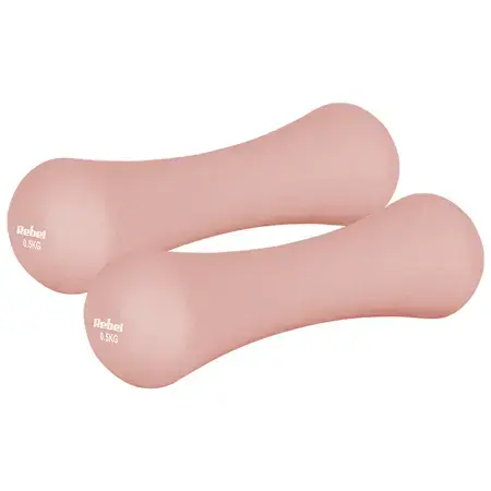 Set gantere Rebel Active RBA-2329-0.5, 2 x 0.5kg, neopren (Roz)