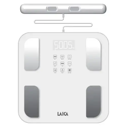 Cantar Smart compozitie corporala Body Composition Laica PS7126, 180 kg, 30 parametri (Alb)