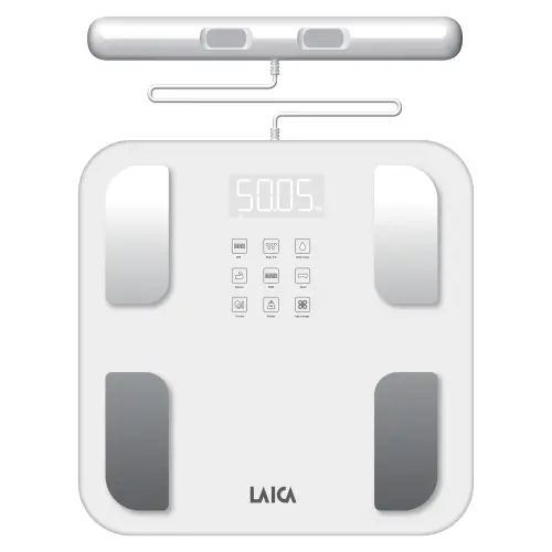 Cantar Smart compozitie corporala Body Composition Laica PS7126, 180 kg, 30 parametri (Alb)