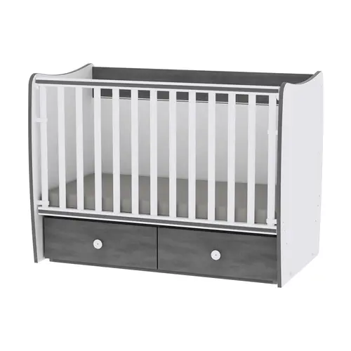 Mobilier Lorelli Matrix New, 0 - 3 ani, 60 x 120 cm, Alb/gri