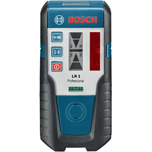 Receptor si telecomanda pentru nivele cu laser rotative Bosch Professional LR 1, 0-200 m raza actiune, ± 1 mm/± 3 mm precizie, suport, baterie 9 V (6LR61)