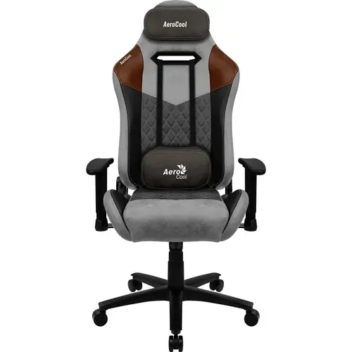 Scaun Gaming Aerocool Duke AeroSuede AEROAC-280DUKE-GREY, Max 150 kg, 125-135 cm, Piele intoarsa (Gri)