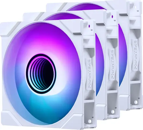 Ventilator Phanteks M25 Gen 2 PH-F120M25_G2_DWT01_3P, Set 3 bucati, 120 mm, Linq6, 2000 RPM, D-RGB (Alb)