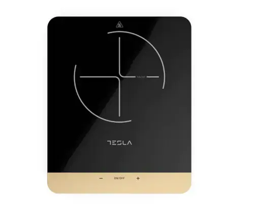 Plita portabila cu inductie Tesla IC401B, 2000W, 25x25cm, 8 niveluri putere, Negru