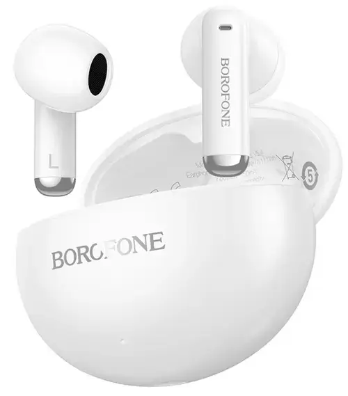 Casti True Wireless Borofone FQ12 Nice, Bluetooth, Alb