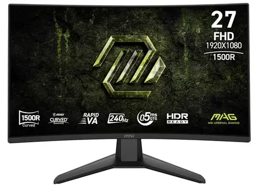 Monitor Gaming Rapid VA LED MSI 27inch MAG 274CF X24, Full HD (1920 x 1080), HDMI, DisplayPort, Ecran curbat, 240 Hz, 0.5 ms (Negru)