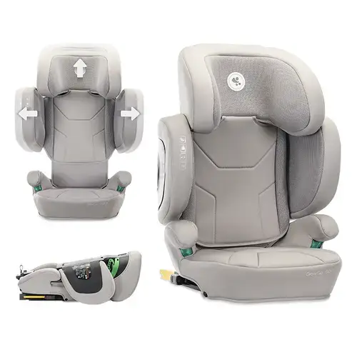 Scaun auto pentru copii Lorelli Growgo, Isofix, pliabil, protectii laterale extensibile, spatar reglabil, tetiera reglabila, 100-150 cm, 3-12 ani, Gri