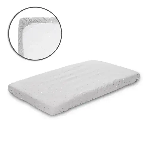 Cearceaf cu elastic pentru patut Lorelli, 98 x 65 cm, 100% bumbac ranforce, Gri