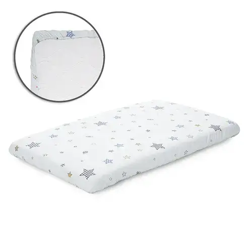 Cearceaf cu elastic pentru patut Lorelli, 98 x 65 cm, 100% bumbac ranforce, Albastru