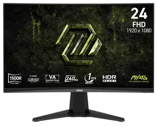 Monitor Gaming VA LED MSI 23.6inch MAG 245C X24, Full HD (1920 x 1080), HDMI, DisplayPort, Ecran curbat, 240 Hz, 1 ms (Negru)