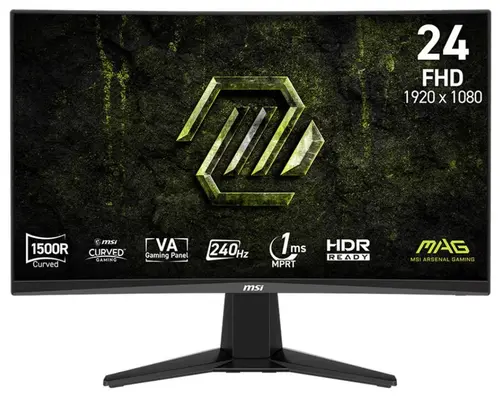 Monitor Gaming VA LED MSI 23.6inch MAG 245C X24, Full HD (1920 x 1080), HDMI, DisplayPort, Ecran curbat, 240 Hz, 1 ms (Negru)